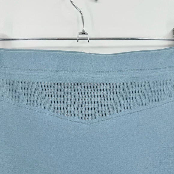 Wolford Net Lines Biker Short in Sky Blue Size L - Picture 9 of 10